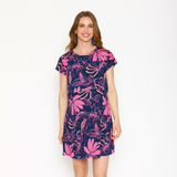 Vestido Lactancia Vuelo Flores Fucsia