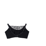 Sostén Lactancia Algodón Semi Encaje Negro