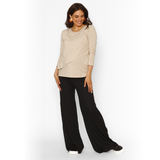 Pantalón Maternal Ancho Lanilla Negro