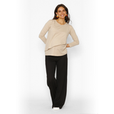 Pantalón Maternal Ancho Lanilla Negro
