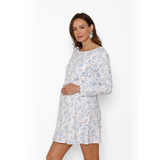 Camisa de Dormir Lactancia Vuelo Manga Larga Blanco Silvestre