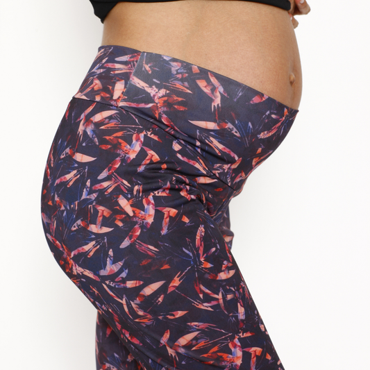 Calza Maternal Hojas Coral