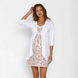 Camisa de Dormir Lactancia Broche Leo Malva