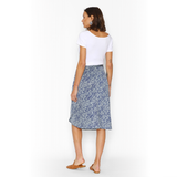 Falda Pareo Maternal Midi Celeste Verde