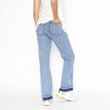 Jeans Maternal Cargo Celeste