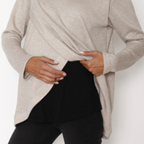 Polerón Lactancia Capas Lurex Beige