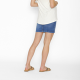 Falda maternal Corta Jeans Celeste