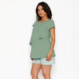Pijama Lactancia Short Paz Oliva Silvestre