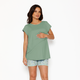Pijama Lactancia Short Paz Oliva Silvestre