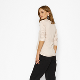 Polera Maternal Cuello en V Manga Larga Beige
