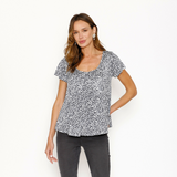 Polera Lactancia Colomba Leopardo Gris