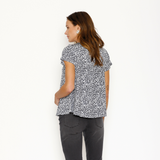 Polera Lactancia Colomba Leopardo Gris