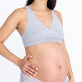 Sostén para dormir algodón gris