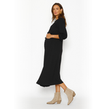 Vestido Lactancia Elisa Manga Larga Negro