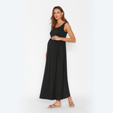 Vestido Maternal Básico Largo Negro