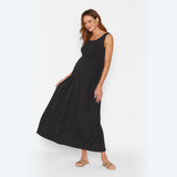 Vestido Maternal Básico Largo Negro