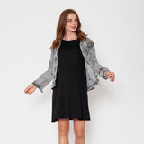Vestido Maternal Al Cuello Manga Larga Negro
