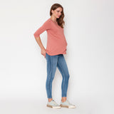Polera Lactancia Capas Manga 3/4 Rosado
