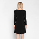 Vestido Lactancia Paz Manga Larga Negro