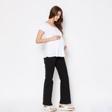 Calza Maternal Pata Ancha Negra