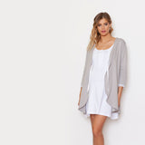 Bata Maternal Básica Gris