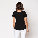 Polera Lactancia Capas Algodón Negra