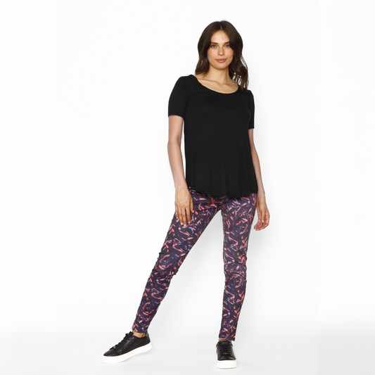 Calza Maternal Hojas Coral