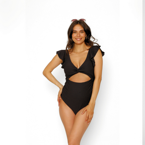 Traje de Baño Maternal Cutout Negro