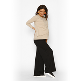 Pantalón Maternal Ancho Lanilla Negro