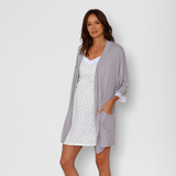 Bata Maternal Kimono Gris