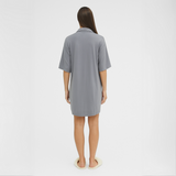 Camisa de Dormir Lactancia Botones Gris