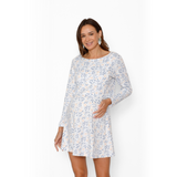 Camisa de Dormir Lactancia Vuelo Manga Larga Blanco Silvestre