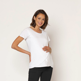 Polera Lactancia Capas Blanca