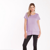 Polera Lactancia Doble Algodón Lila