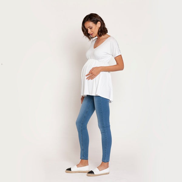 Jeans maternal Loreto Celeste