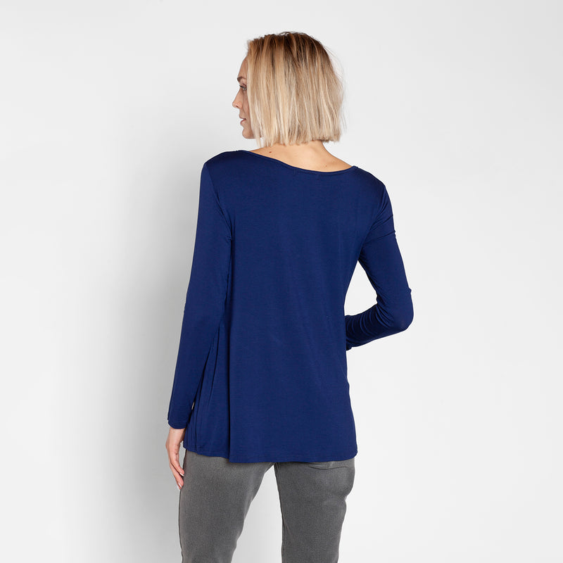 Polera Lactancia Paz Manga Larga Azul Marino