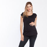 Polera Maternal Algodón Pima Negra