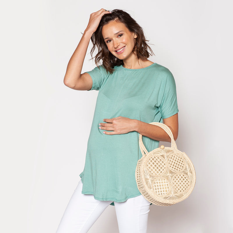 Polera Maternal Larga Menta