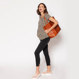 Polera Maternal Ruedo Curvo Animal Print