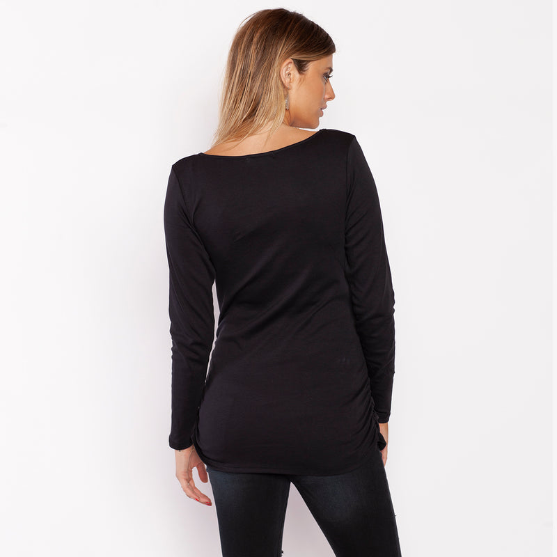 Polera Maternal Algodón Pima M/L negro